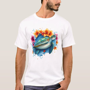 T-shirt Tortue de mer Sublimation estivale Tropical Ocean