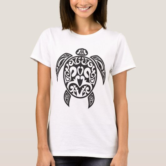 T-shirt Tortue de mer tribale (Devant)