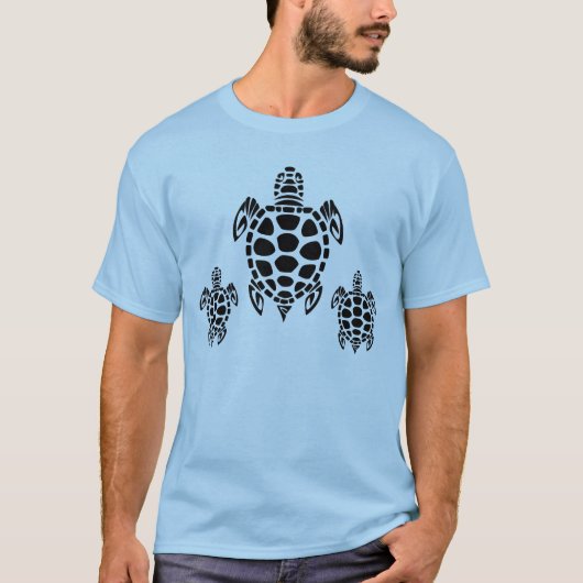 T-shirt Tortue de mer tribale (Devant)