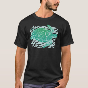 T-shirt Tortue de mer tribale hawaïenne Vintage rétrospect