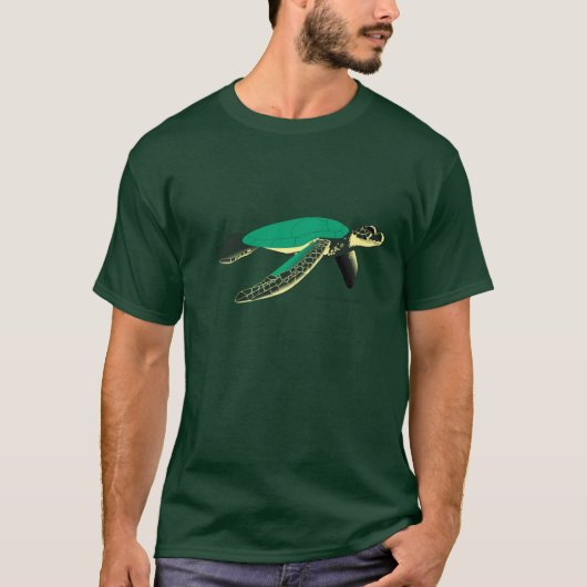 T-shirt Tortue de mer verte (Devant)