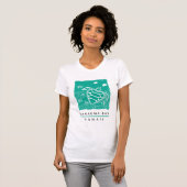 T-shirt Tortue de mer verte d'Hawaii - Baie d'Hanauma (Devant entier)