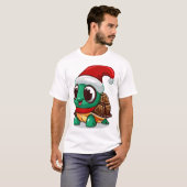 T-shirt tortue de Noël (Devant entier)