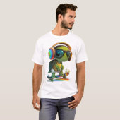 T-shirt tortue de patinage cool (Devant entier)