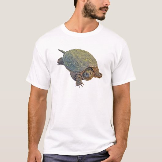 T-shirt Tortue de rupture commune - serpentina de Chelydra (Devant)