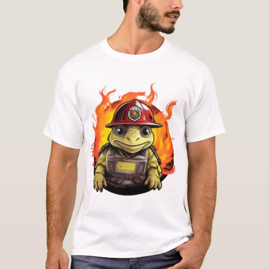 T-shirt tortue des pompiers (Devant)