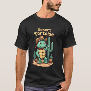 T-shirt Tortue du désert Cowboy - Drôle Tortue Cowboy