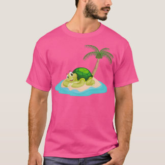 T-shirt Tortue du désert sur l'île pour hommes Femmes Enfa