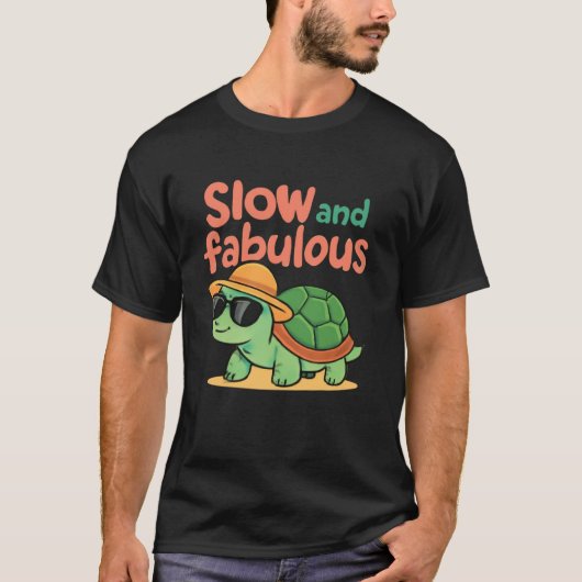 T-shirt Tortue élégante - Design lent et fabuleux (Devant)