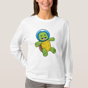 T-shirt Tortue en astronaute avec boule de verre