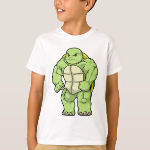 T-shirt Tortue en Bodybuilder avec Six pack