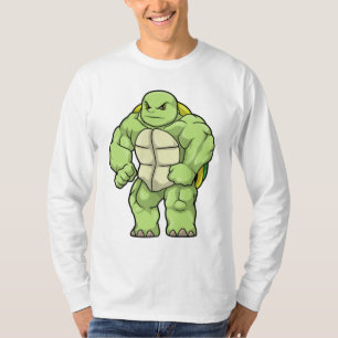 T-shirt Tortue en Bodybuilder avec Six pack