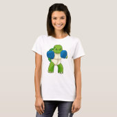 T-shirt Tortue en boîte avec gants de boxe (Devant entier)