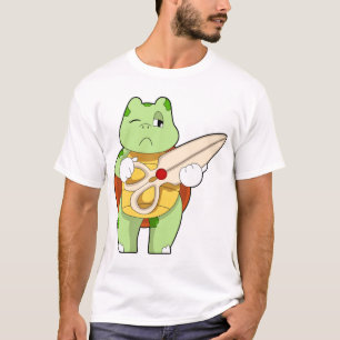 T-shirt Tortue en coiffeur avec ciseaux
