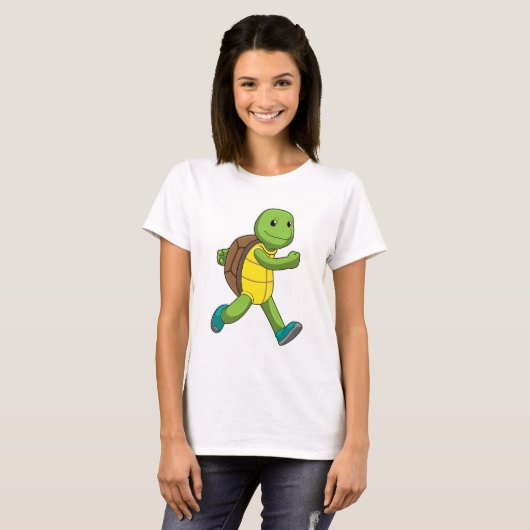 T-shirt Tortue en course (Devant entier)