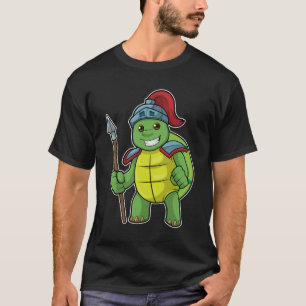 T-shirt Tortue en guerrier avec Spear & Helmet
