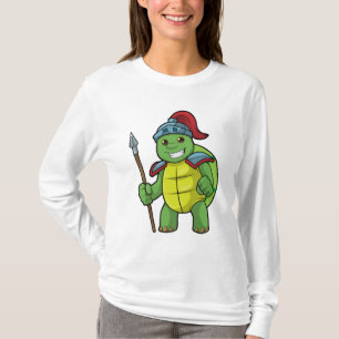 T-shirt Tortue en guerrier avec Spear & Helmet