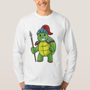 T-shirt Tortue en guerrier avec Spear & Helmet