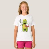 T-shirt Tortue en mason avec pierre (Devant entier)