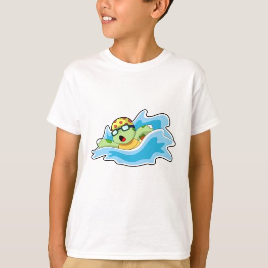 T-shirt Tortue en nage dans l'eau (Devant)