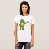 T-shirt Tortue en pirate avec patchs main et oeil (Devant entier)
