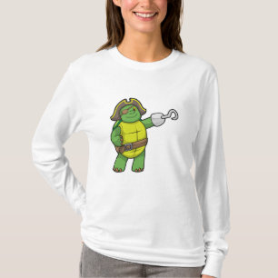 T-shirt Tortue en pirate avec patchs main et oeil