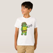T-shirt Tortue en pirate avec patchs main et oeil (Devant entier)