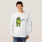 T-shirt Tortue en pirate avec patchs main et oeil (Devant entier)