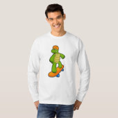 T-shirt Tortue en Skateboard avec Skateboard & Casque (Devant entier)