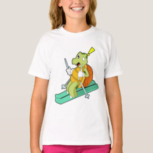 T-shirt Tortue en ski avec ski