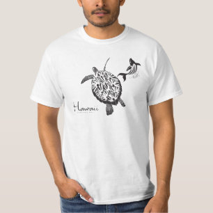 T-shirt Tortue et baleine d'Hawaï