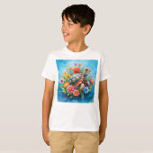 T-shirt Tortue florale (Devant entier)