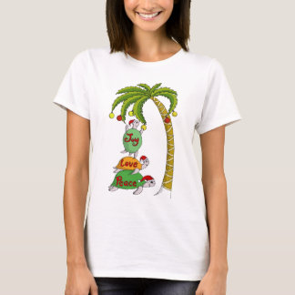 T-shirt Tortue hawaïenne Santa de Noël