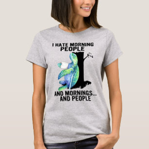 T-shirt Tortue Je Déteste Le Matin Les Gens Et Les Matins