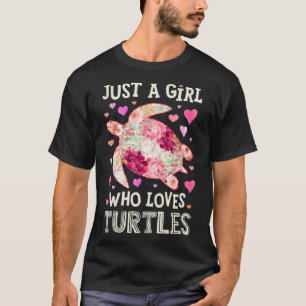 T-shirt Tortue Juste Une Fille Qui Aime Tortoise Reptile F