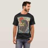 T-shirt Tortue Kaiju sur le coucher de soleil de Tokyo (Devant entier)