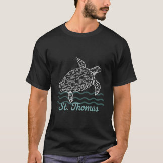 T-shirt Tortue marine de l'île des Caraïbes St Thomas