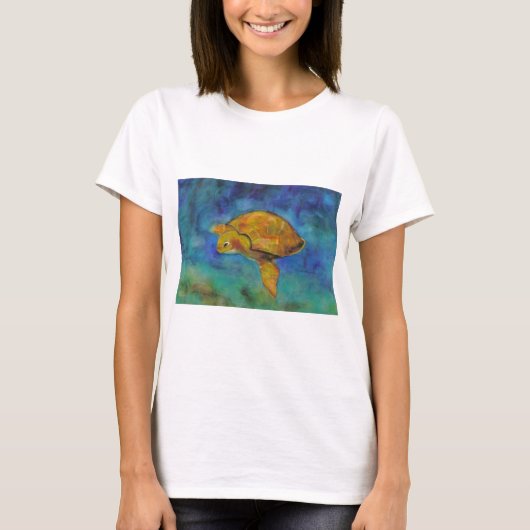 T-shirt Tortue marine par Paula Atwell (Devant)