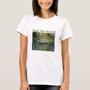 T-shirt Tortue Me Rendre Souriant Lac Vert Relaxé