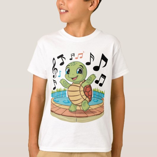 T-shirt Tortue musicale avec microphone (Devant)