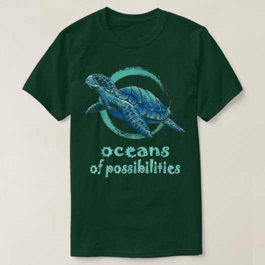 T-shirt Tortue Océans des possibilités Lecture estivale 20 (Design devant)