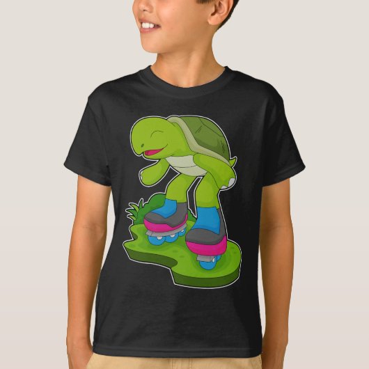 T-shirt Tortue Patinage en ligne Patins à rouleaux (Devant)