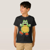 T-shirt Tortue Patinage en ligne Patins à rouleaux (Devant entier)