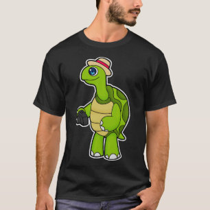 T-shirt Tortue photographe avec appareil photo