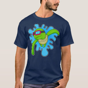 T-shirt Tortue Piscine lunettes de natation