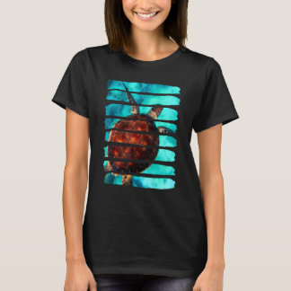 T-shirt Tortue sous l'eau Océan Nature Animaux Loisirs