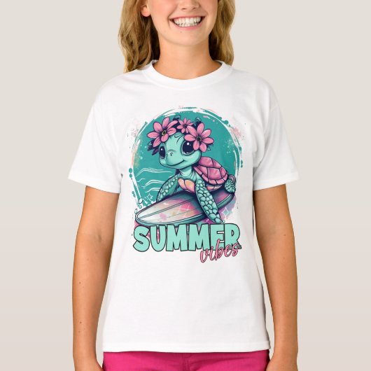 T-shirt Tortue surf (Devant)