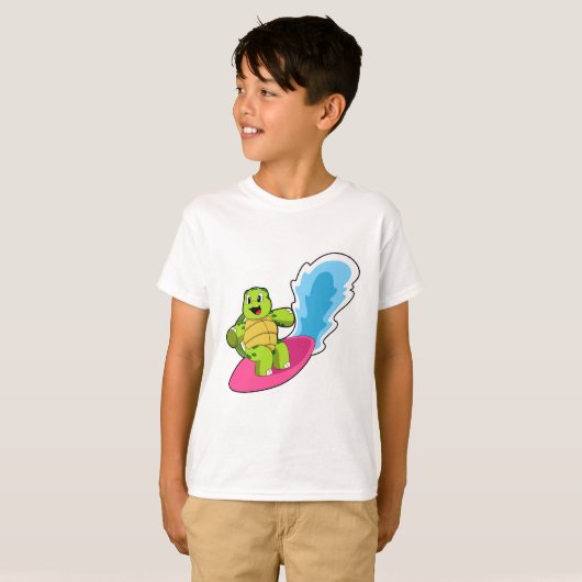 T-shirt Tortue surfeur avec Surfer (Devant entier)