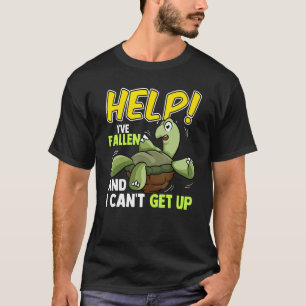 T-shirt Tortue tombée sur Shell ne peut pas se lever Pet T