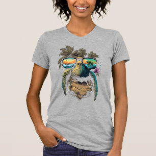 T-shirt Tortue Tortues marines hawaïennes Plage Hawaï Palm